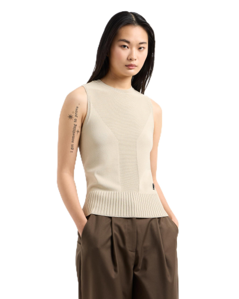 Женская вязаная жилетка Armani Exchange 1161830940 (Бежевый XL)