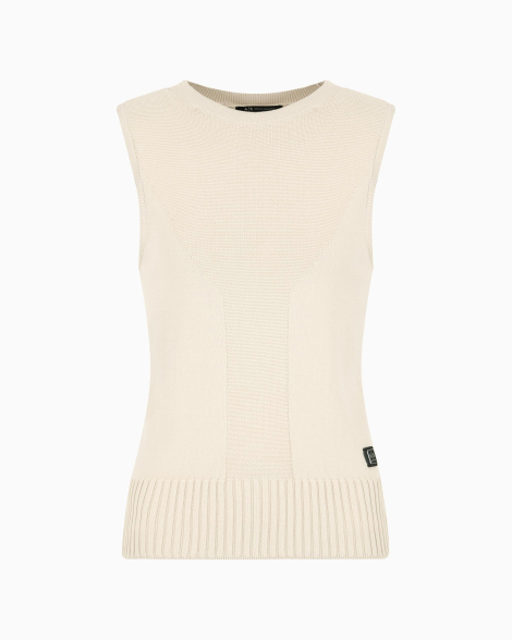 Женская вязаная жилетка Armani Exchange 1161830940 (Бежевый XL)