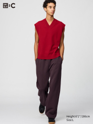 Вязаная жилетка UNIQLO 1159839884 (Красный 3XL)