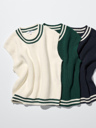 Вязаная жилетка UNIQLO 1159846835 (Молочный M)