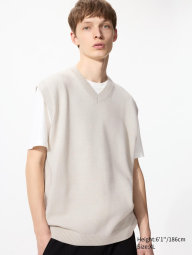 Вязаная жилетка UNIQLO 1159847199 (Серый XXL)