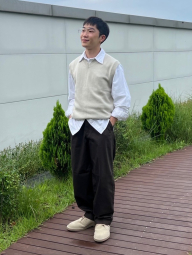 В'язана жилетка UNIQLO 1159847199 (Сірий XXL)