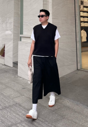 Вязаная жилетка UNIQLO 1159849421 (Черный XXL)