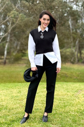 Вязаная жилетка UNIQLO 1159849421 (Черный XXL)