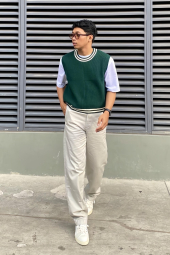 В'язана жилетка UNIQLO 1159849433 (Зелений M)