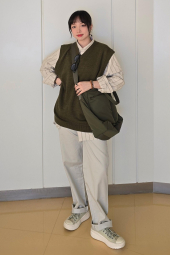 В'язана жилетка UNIQLO 1159849520 (Оливковий XL)