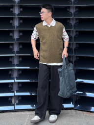 В'язана жилетка UNIQLO 1159849520 (Оливковий XL)