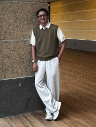 В'язана жилетка UNIQLO 1159849520 (Оливковий XL)