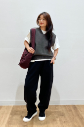 В'язана жилетка UNIQLO 1159851104 (Сірий XS)