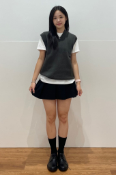 В'язана жилетка UNIQLO 1159851104 (Сірий XS)