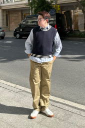 Вязаная жилетка UNIQLO 1159851987 (Синий XXL)