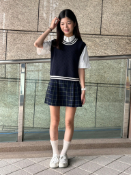 Вязаная жилетка UNIQLO 1159851987 (Синий XXL)