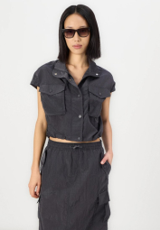 Жіночий нейлоновий жилет UGG на блискавці 1159860129 (Сірий L)