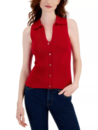 Вязаная женская жилетка Tommy Hilfiger с блеском 1159864523 (Красный L)