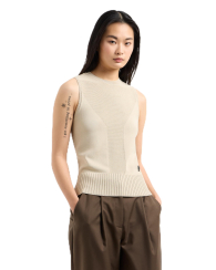 Женская вязаная жилетка Armani Exchange 1161830940 (Бежевый XL)