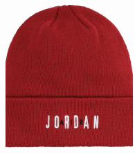 Детский вязаный набор Jordan Nike шапка и перчатки 1159863090 (Черный/Красный 8-20) на обхват головы 54-58 см