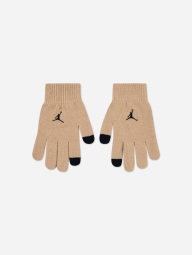 Подростковый вязаный набор Jordan Nike шапка и перчатки 1159981207 (Бежевый 8-20) на обхват головы 54-58 см