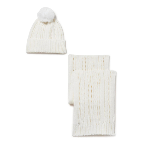 Набір DKNY шапка та шарф 1159838190 (Білий One size)