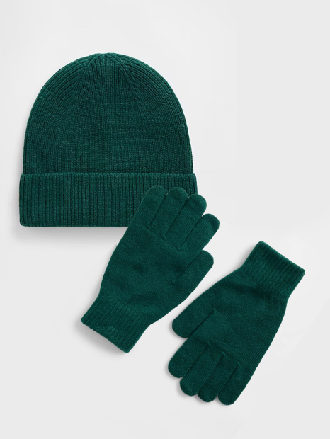 Набір GAP шапка та рукавички 1159856740 (Зелений One size)