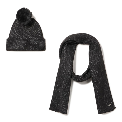 Зимний набор Calvin Klein шапка с помпоном и шарф 1163104456 (Черный One size)