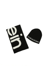 Набор Calvin Klein шапка и шарф 1159841831 (Черный One size)