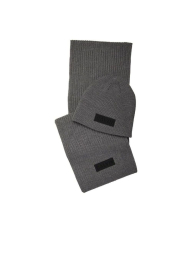 Набор Calvin Klein шапка и шарф 1159850943 (Серый One size)