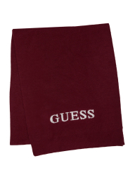 Вязаный набор со стразами Guess шапка и шарф в подарочной коробке 1159859524 (Бордовый One size)