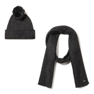 Зимний набор Calvin Klein шапка с помпоном и шарф 1163104456 (Черный One size)