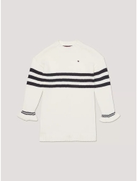Детское платье-свитер Tommy Hilfiger в полоску 1159803691 (Белый, XL)