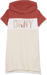 Платье для девочек DKNY с капюшоном 1159803313 (Бежевый, L)