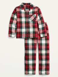 Дитяча піжама фланелева Old navy штани і сорочка теплий домашній костюм в клітину