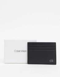 Картхолдер із гладкої шкіри Calvin Klein з логотипом 1159800449 (Чорний, One size)