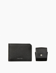 Мужской набор Calvin Klein кошелек и чехол для наушников 1159768944 (Черный, One size)