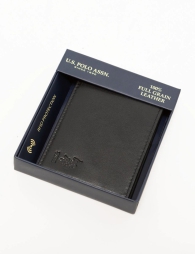 Мужской кожаный кошелек U.S.Polo Assn 1159800987 (Черный, One size)