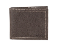 Мужской кожаный кошелек Levi's двойного сложения 1159803628 (Коричневый, One size)