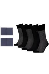 Подарунковий набір чоловічих шкарпеток Tommy Hilfiger високі 1159800958 (Чорний, 43-46)
