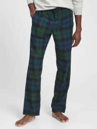 Пижамные фланелевые мужские штаны GAP 1159773191 (Зеленый/Синий, L)