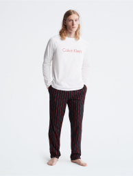 Чоловічий домашній комплект Calvin Klein піжама з логотипом 1159774300 (Білий чорний, L)