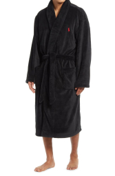 Мужской халат Polo Ralph Lauren мягкий 1159790329 (Черный, L/XL)