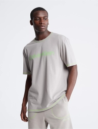 Чоловіча домашня футболки Calvin Klein з логотипом 1159796621 (Сірий, S)