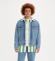 Чоловіча джинсова куртка Levi's утеплена 1159794330 (Білий/синій, L)