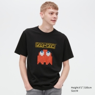 Футболка с рисунком Pac-Man UNIQLO унисекс 1159773035 (Черный, S)