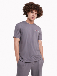 Мужская эластичная  футболка Tommy Hilfiger с логотипом 1159773113 (Серый, M)