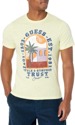 Мужская футболка Guess с рисунком Palm Window 1159795104 (Желтый, L)