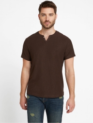 Чоловічі футболки Guess з ґудзиками 1159799570 (Коричневий, XXL)