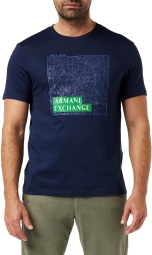Футболка Armani Exchange з логотипом 1159800250 (Білий/синій, XL)