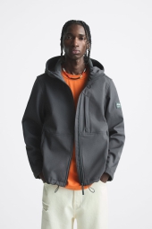 Чоловіча куртка Zara з технічної тканини. 1159801134 (Сірий, XL)