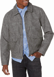 Мужская куртка Levi's из экокожи 1159787970 (Серый, XL)