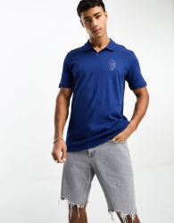 Мужская футболка-поло Karl Lagerfeld Paris с логотипом 1159799459 (Синий, M)