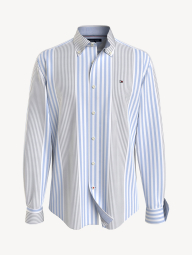 Мужская рубашка в полоску Tommy Hilfiger на пуговицах 1159778257 (Синий, M)